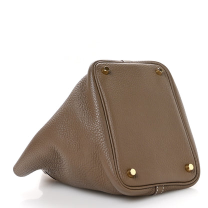 Hermes Taurillon Clemence Picotin Lock 18 PM Etoupe 4 of 13
