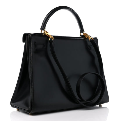 Hermes Box Kelly Retourne 32 Black 3 of 21