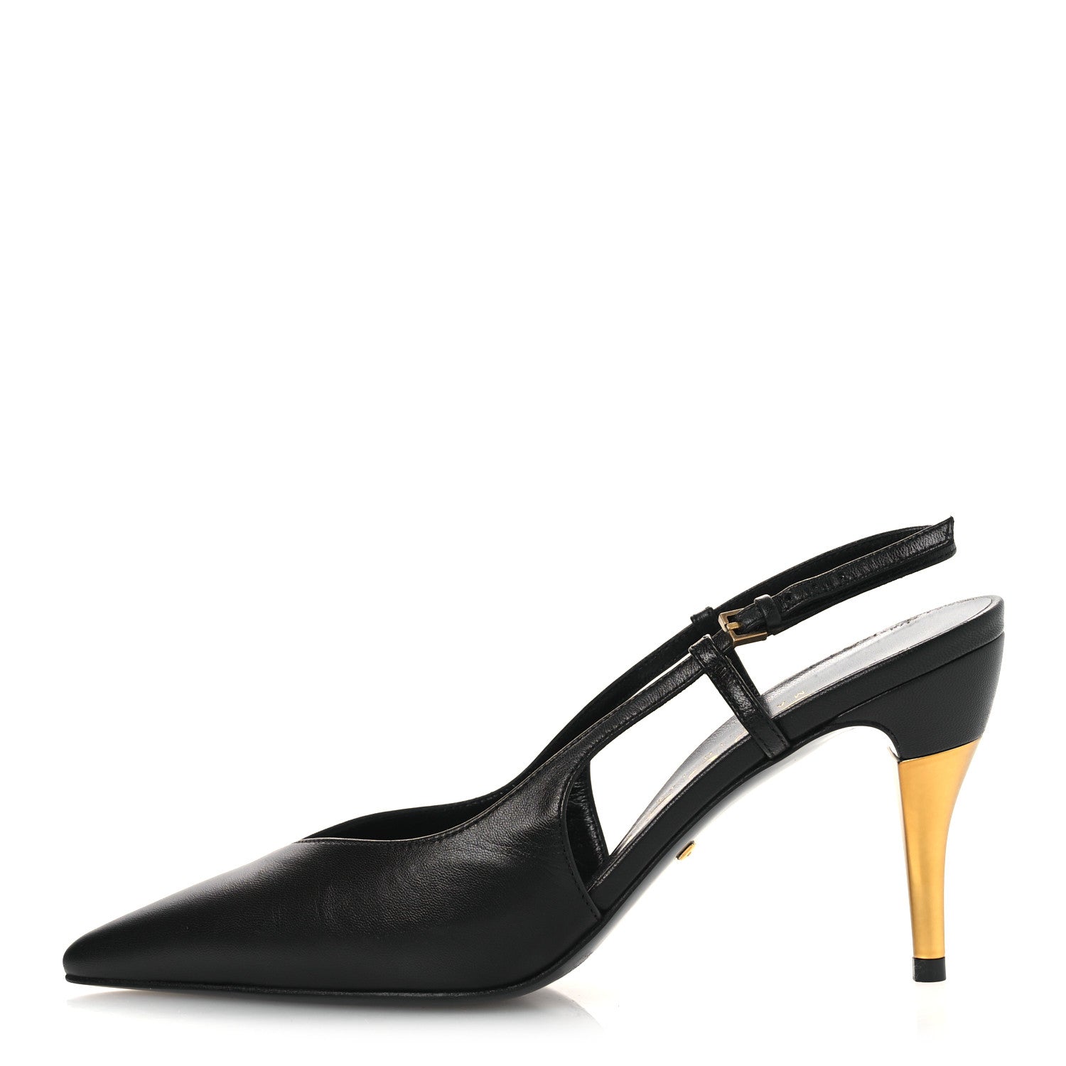 Gucci Calfskin Slingback Pumps 36.5 Black 1 of 11