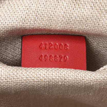 Gucci Calfskin Web Small Webby Bee Shoulder Bag Red 7 of 10