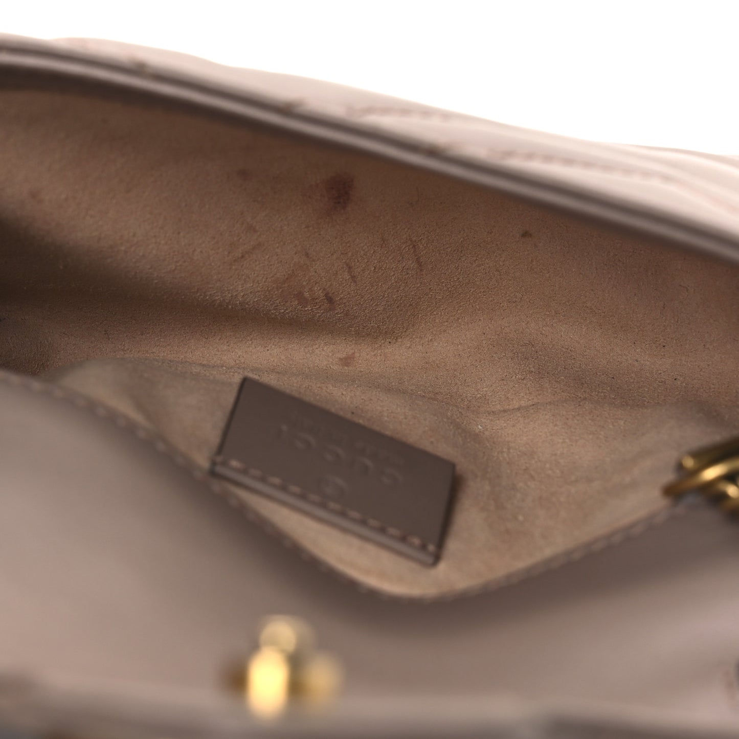 Calfskin Matelasse Super Mini GG Marmont Shoulder Bag Porcelain Rose