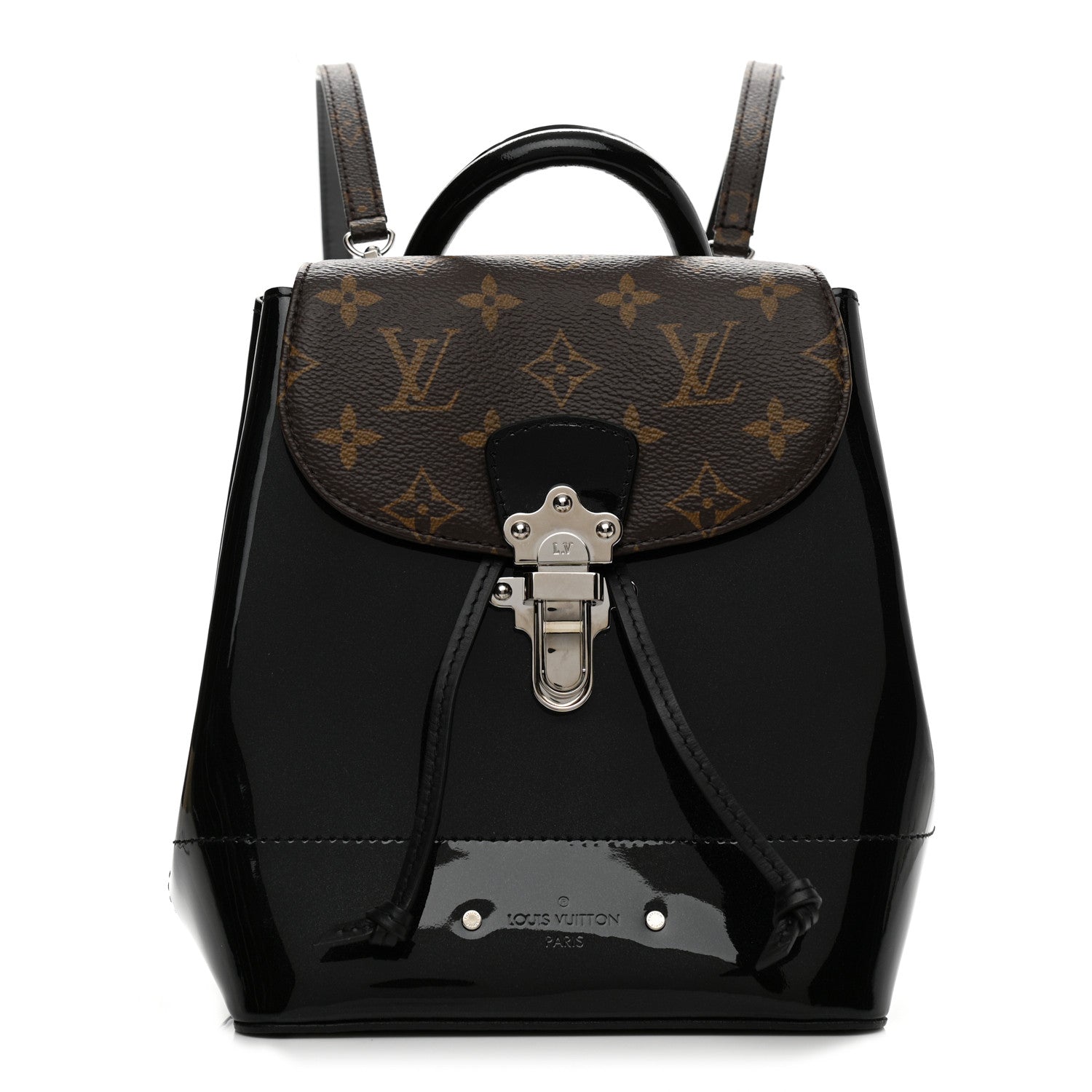 Louis Vuitton Patent Monogram Hot Springs Backpack Black 1 of 8
