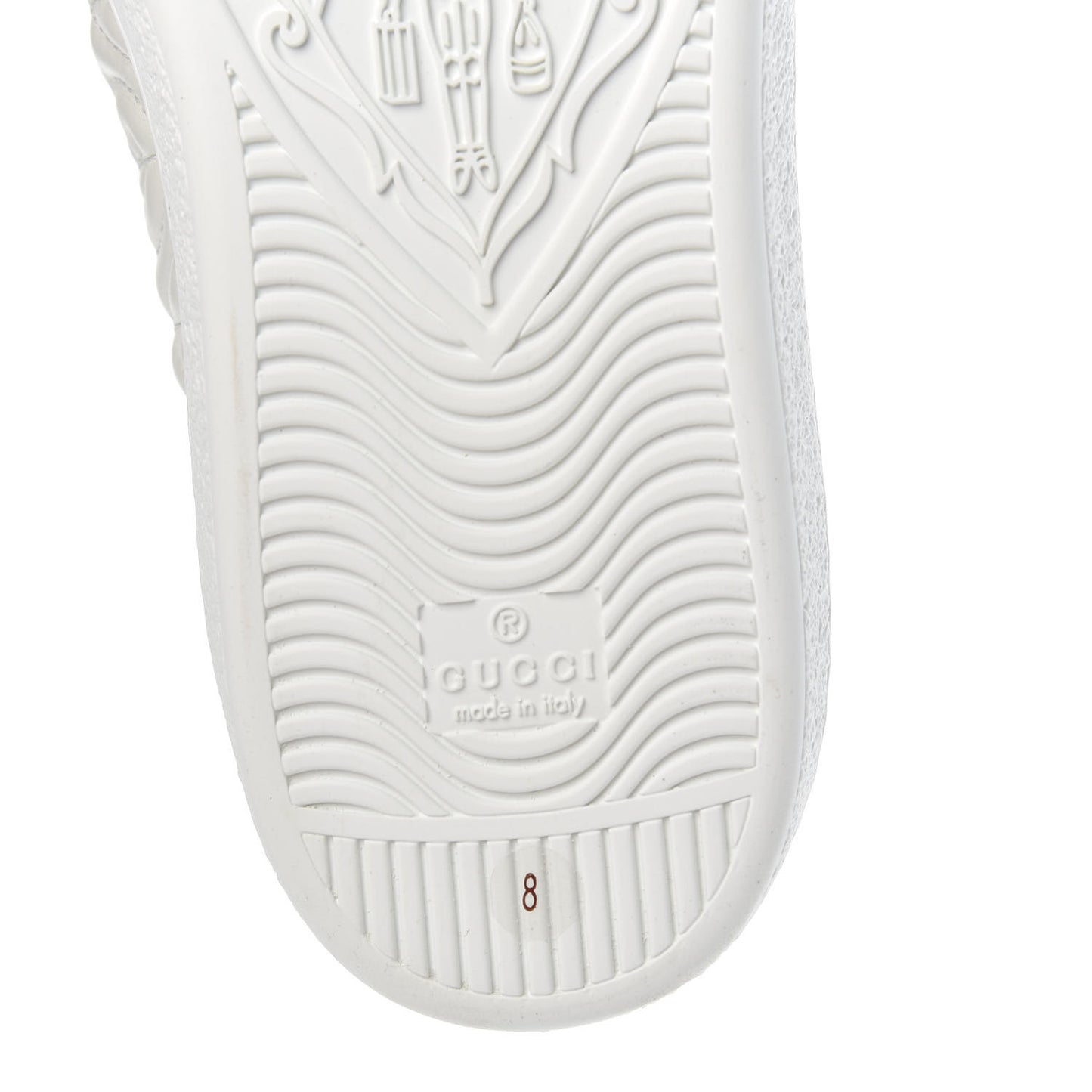 Nappa G Rhombus Mens Ace Sneakers 8 Great White Green