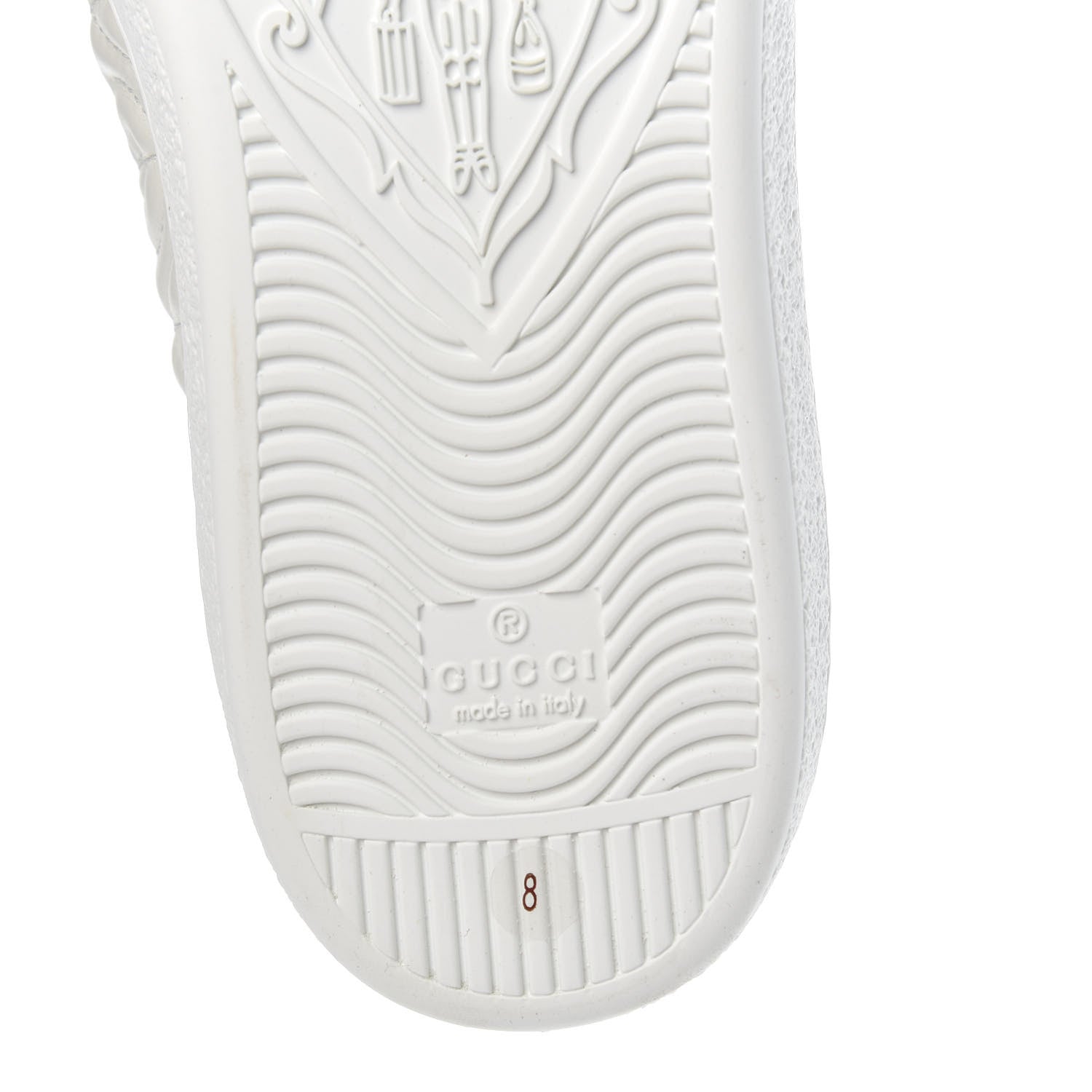 Gucci Nappa G Rhombus Mens Ace Sneakers 8 Great White Green 8 of 9