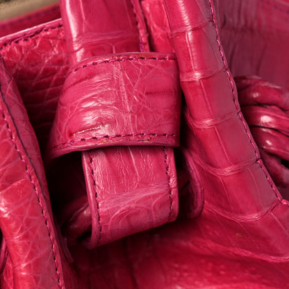 Nancy Gonzalez Crocodile Tote Pink 8 of 10