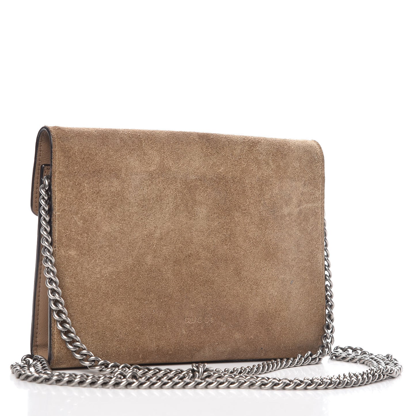 Suede Mini Dionysus Chain Wallet Beige