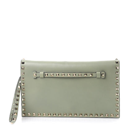 Valentino Garavani Nappa Rockstud Wristlet Clutch Green Tea Sorbet 1 of 8