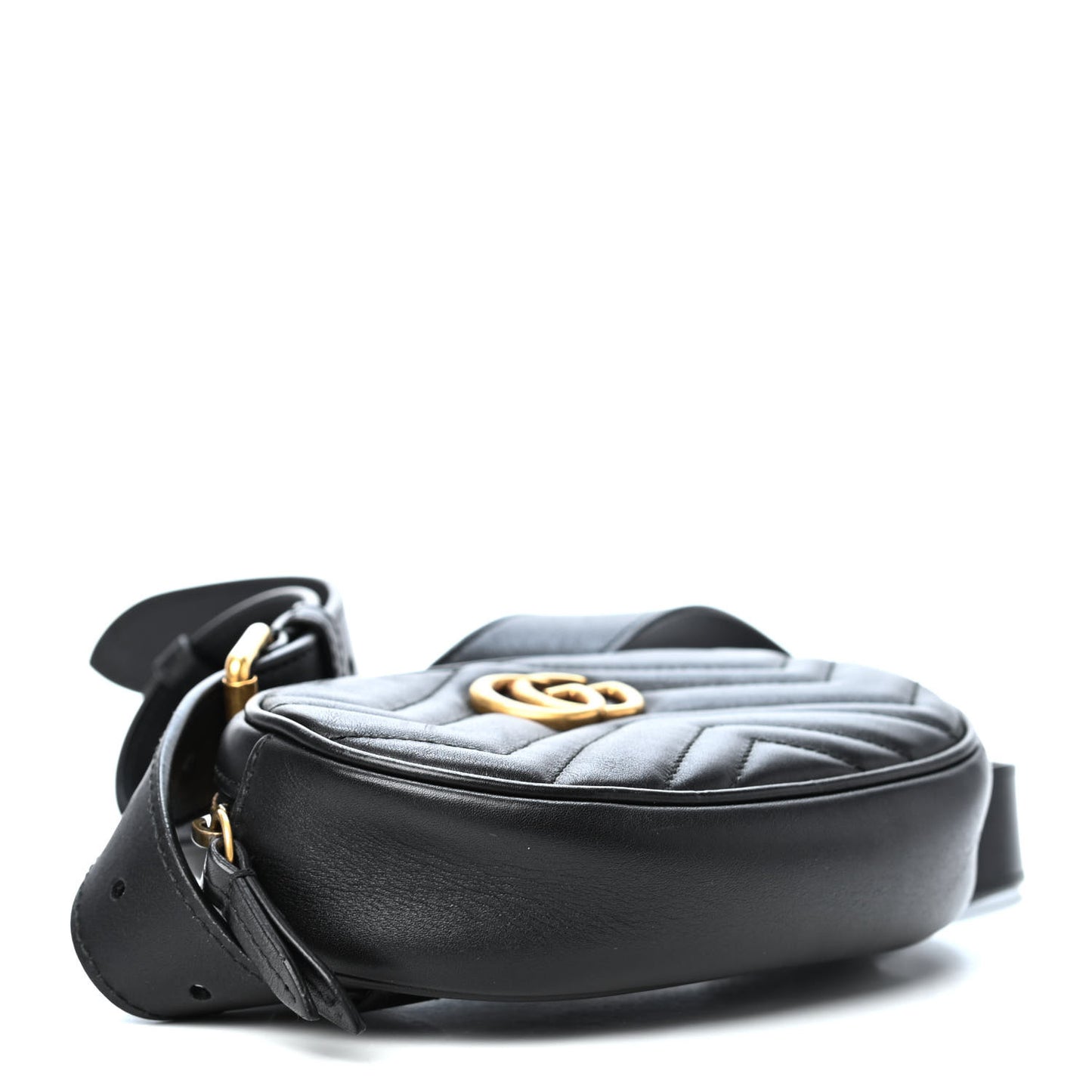 Calfskin Matelasse GG Marmont Belt Bag 85 34 Black