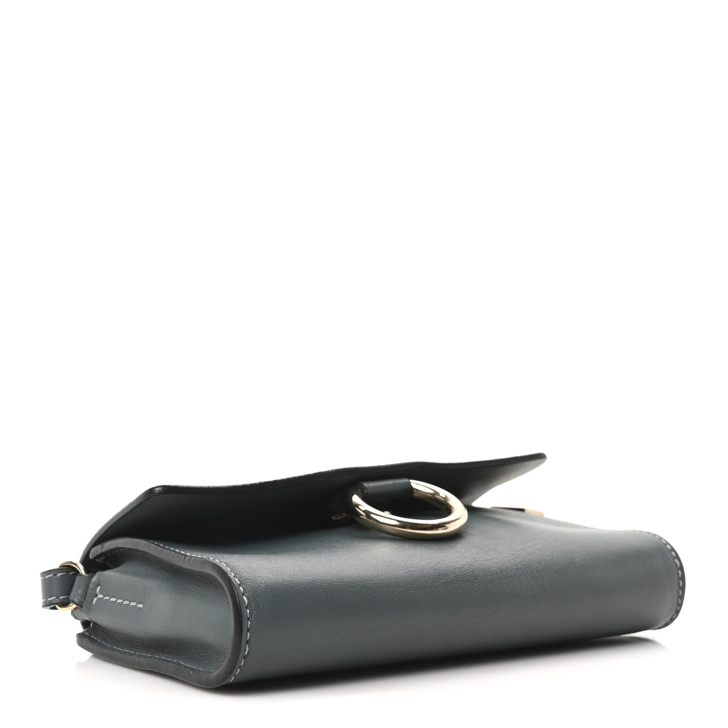 Chloe Suede Calfskin Mini Faye Shoulder Bag Cloudy Blue 4 of 10