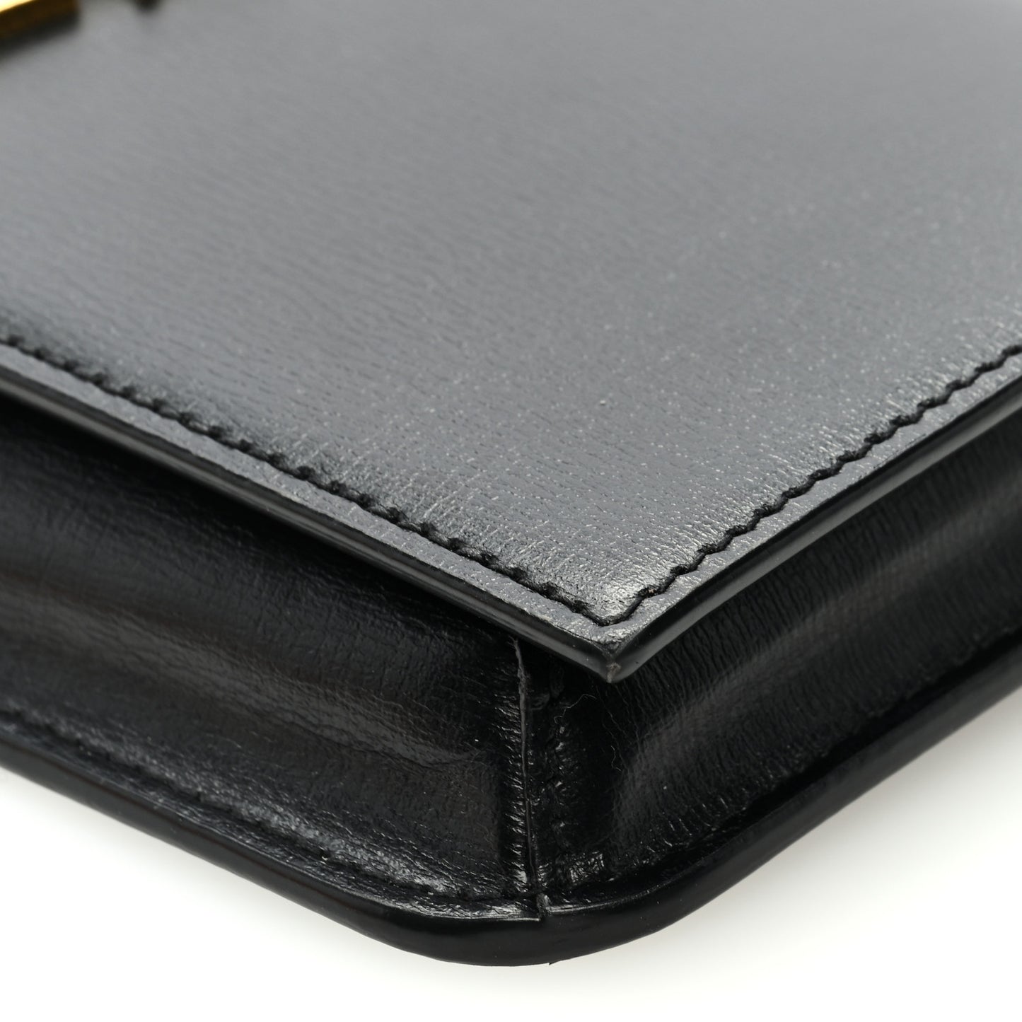 Smooth Calfskin Monogram Phone Holder Crossbody Black