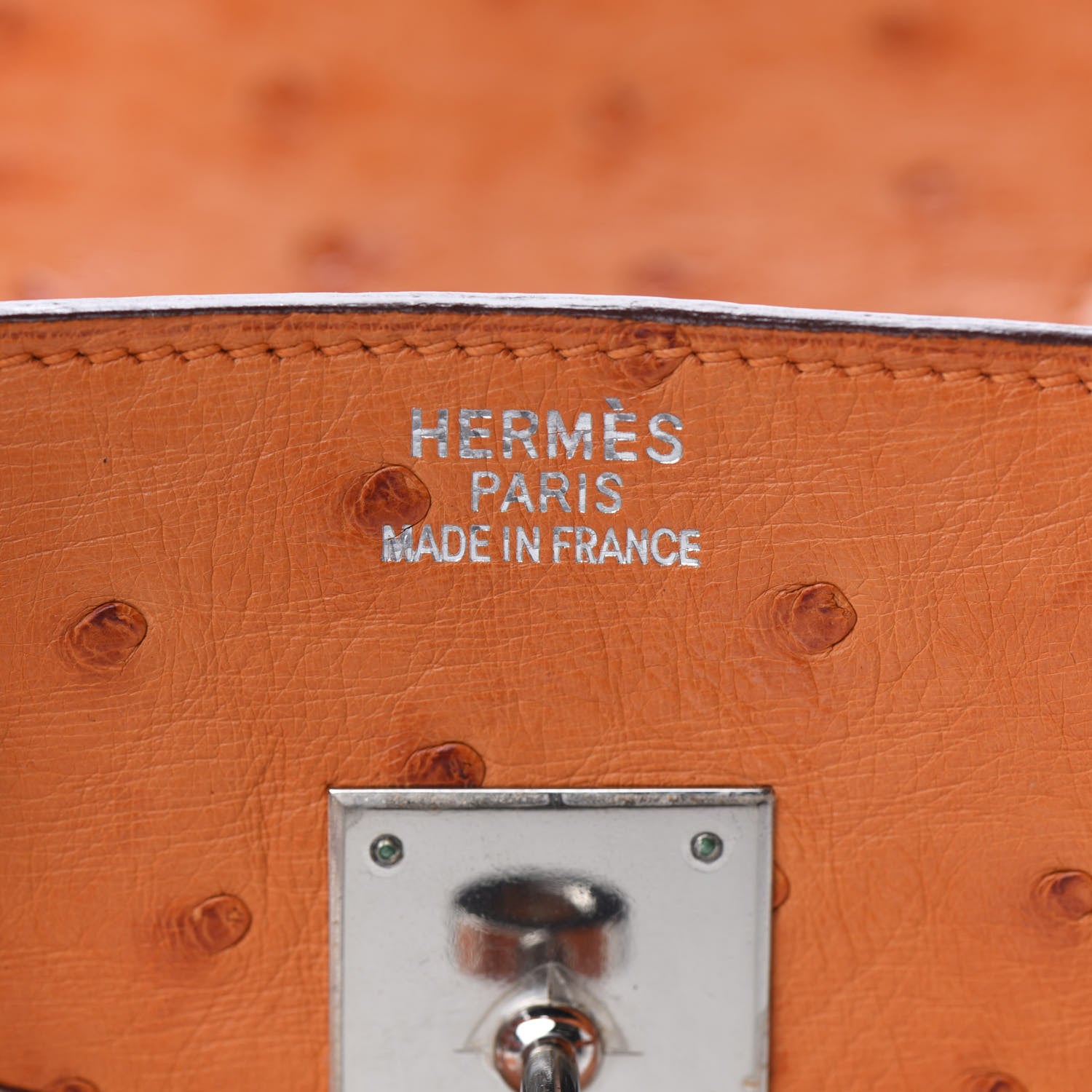Hermes Ostrich Birkin 35 Orange 29 of 41