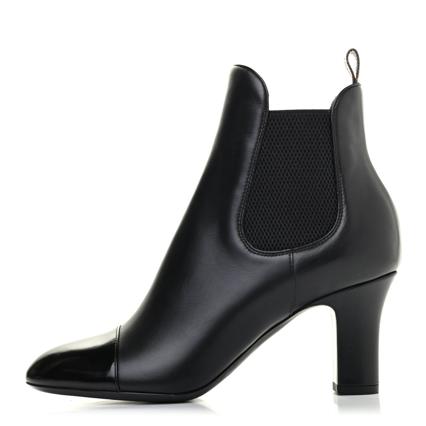 Calfskin Monogram Uniformes Cap Toe Chelsea 75mm Ankle Boots 38 Black