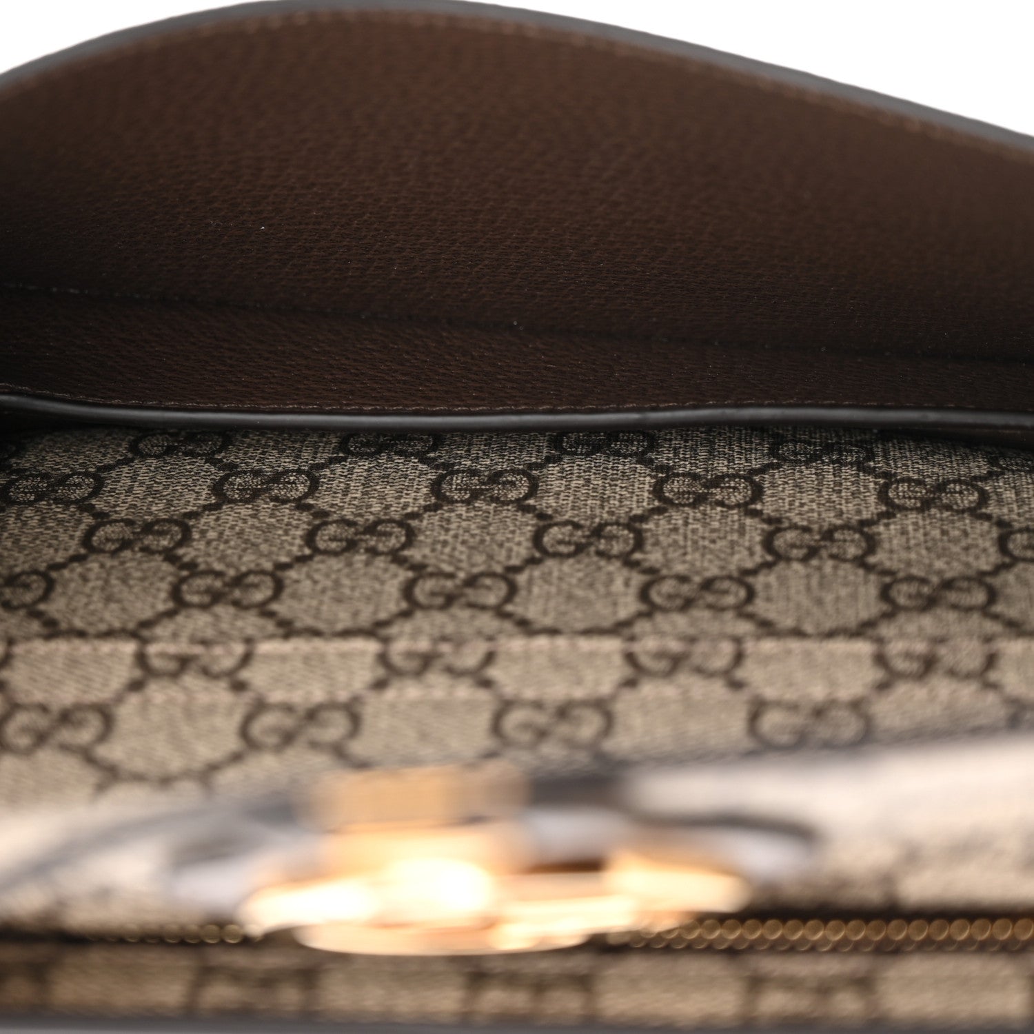 Gucci GG Supreme Monogram Textured Dollar Calfskin Blondie Belt Bag  Beige Ebony New Acero 5 of 11