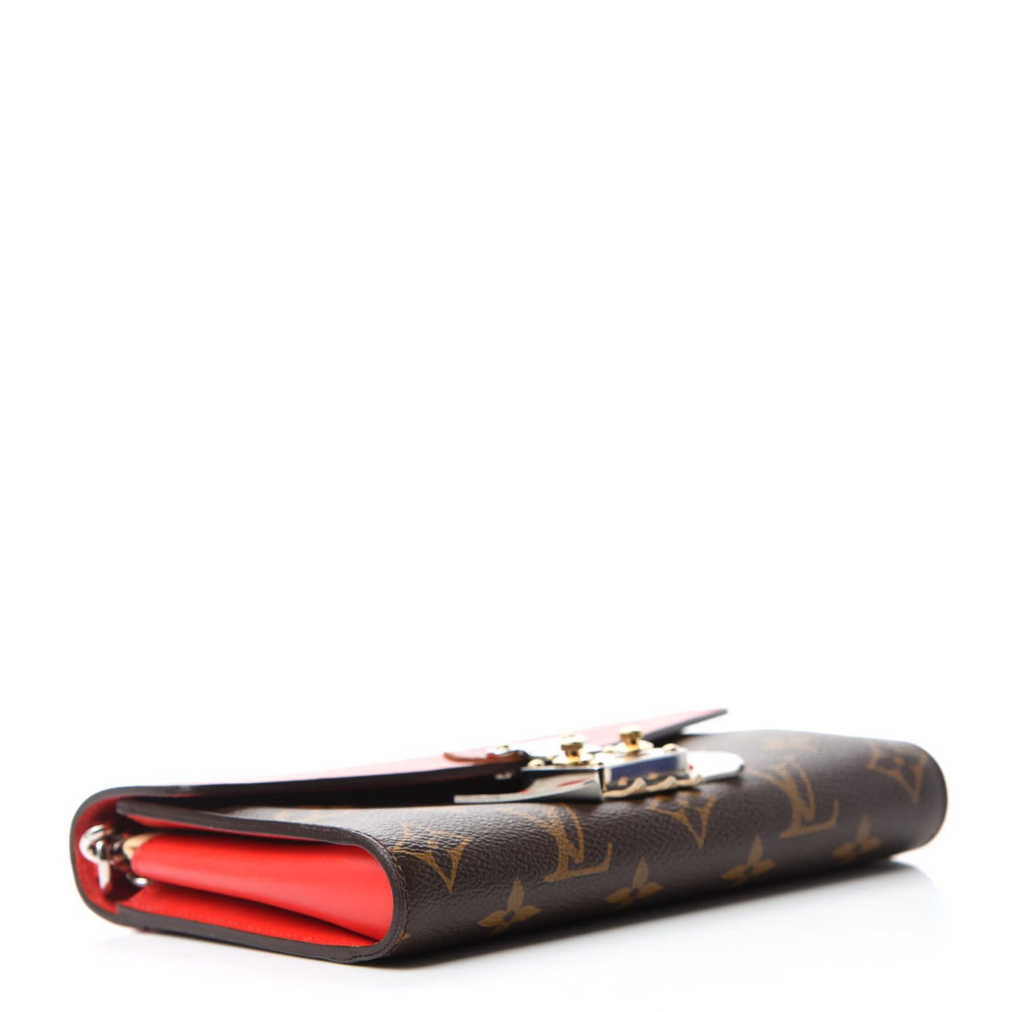 Monogram Tribal Mask Chain Wallet Rouge