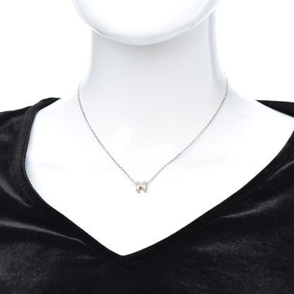 Hermes Palladium Mini Pop H Pendant Necklace Marron Glace 2 of 4