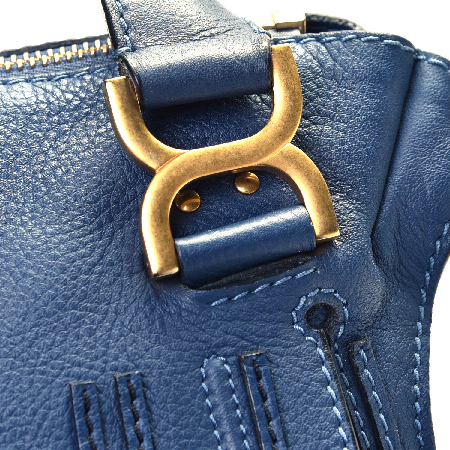 Chloe Calfskin Medium Marcie Satchel Royal Navy 6 of 7