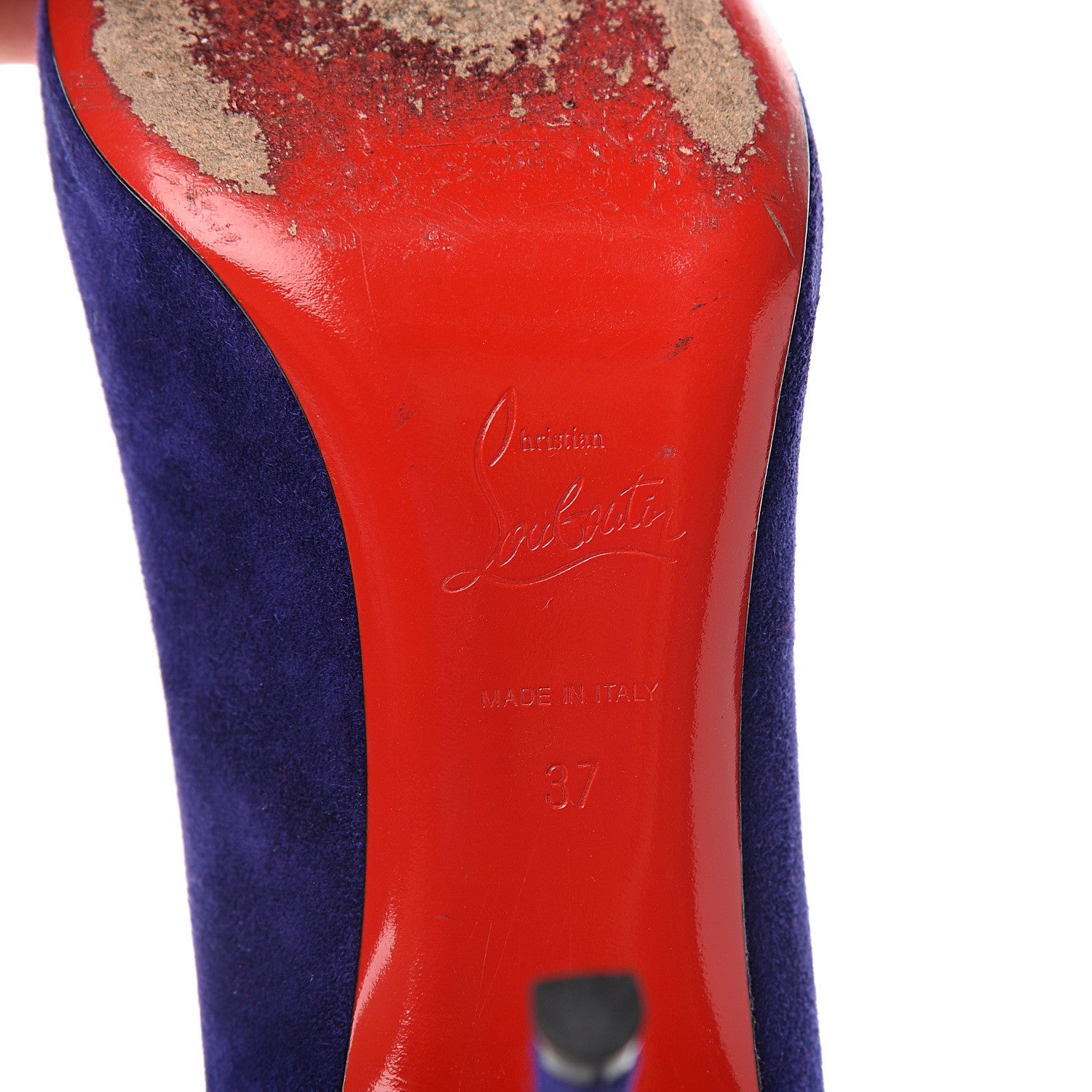 Christian Louboutin Veau Velours Decoltish 85 Pumps 37 Encre 6 of 10
