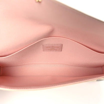 Louis Vuitton Damier Azur Pochette Felicie Chain Wallet Rose Ballerine 6 of 10