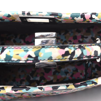 Fendi Vitello Seta Plexiglass Granite Mini Peekaboo Iconic Satchel Multicolor 6 of 15