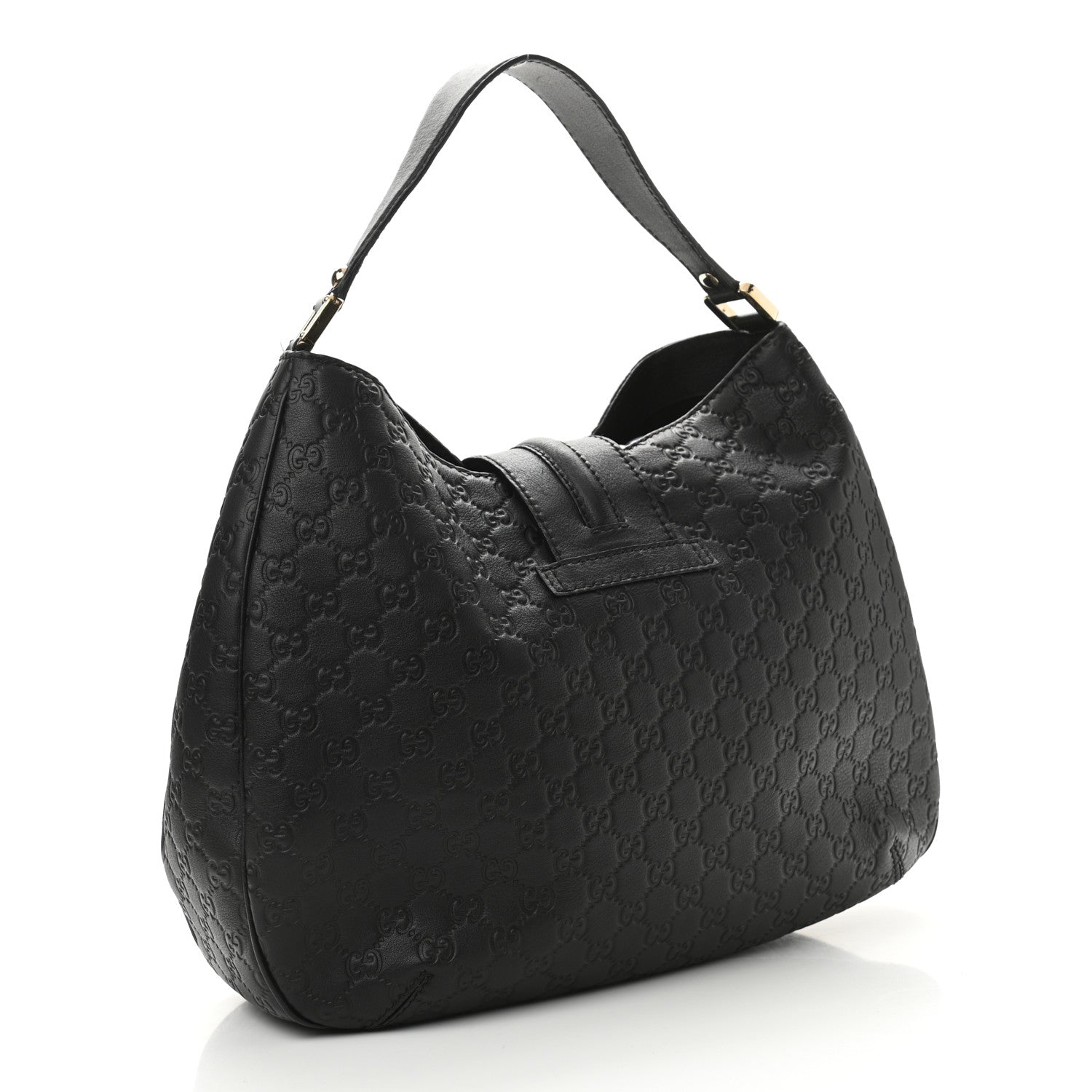 Gucci Guccissima Large New Ladies Web Hobo Black 3 of 11