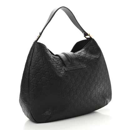 Gucci Guccissima Large New Ladies Web Hobo Black 3 of 11