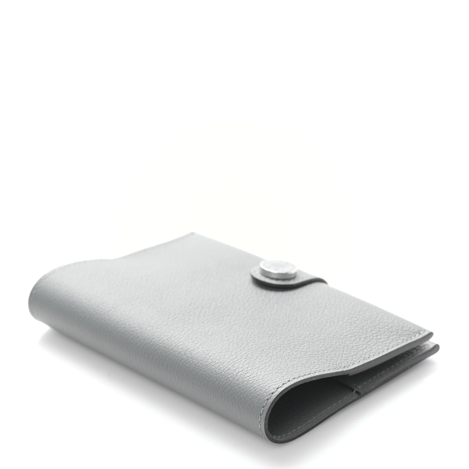 HERMES シルバー レザー ケース Hermes Evercolor RMS Passport Holder Gris Meyer 1445992 – FASHIONPHILE