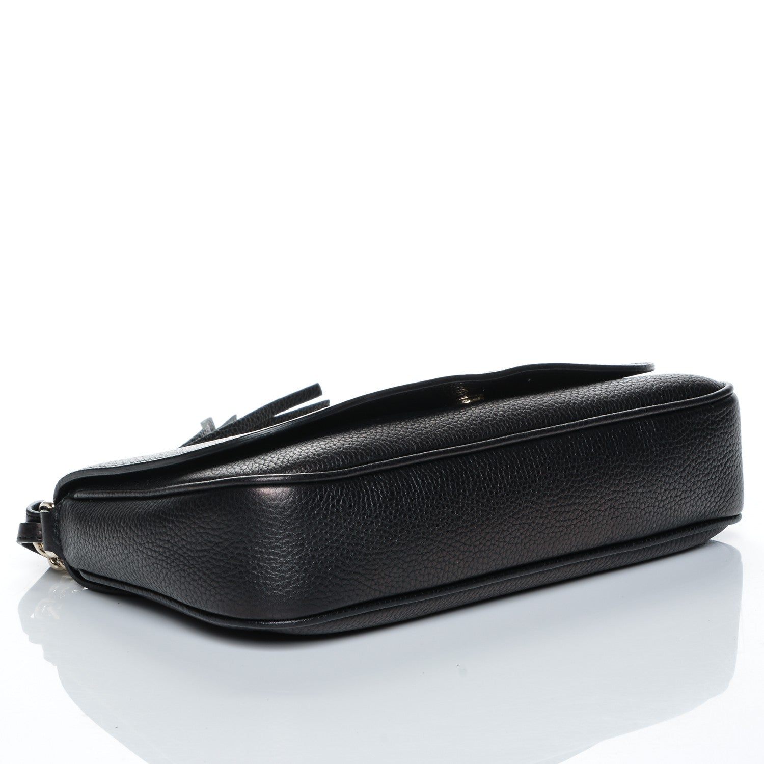 Gucci Pebbled Calfskin Medium Soho Flap Crossbody Black 4 of 7