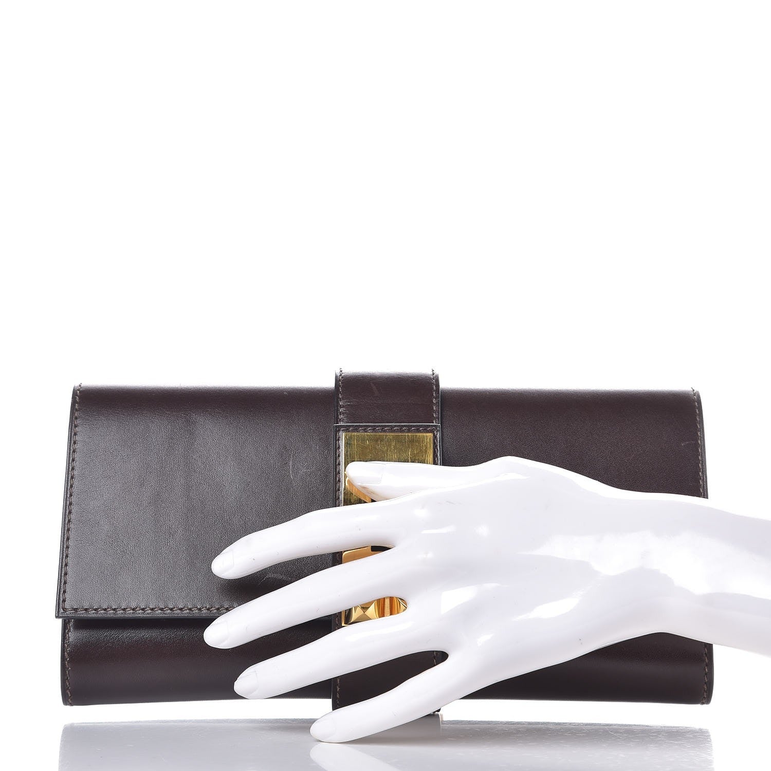 Hermes Box Medor 23 Clutch Chocolate 13 of 24