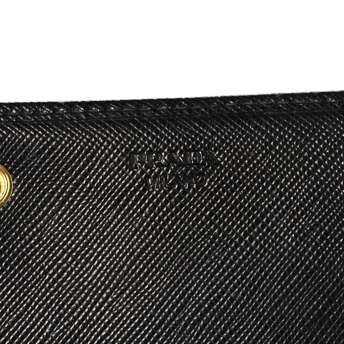 Saffiano Triangle Continental Flap Wallet Black