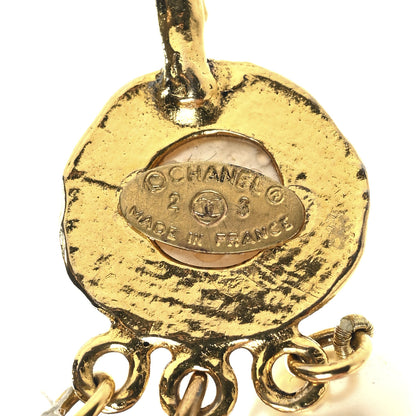 Chanel Pearl Chain Choker Necklace Gold 5 of 9