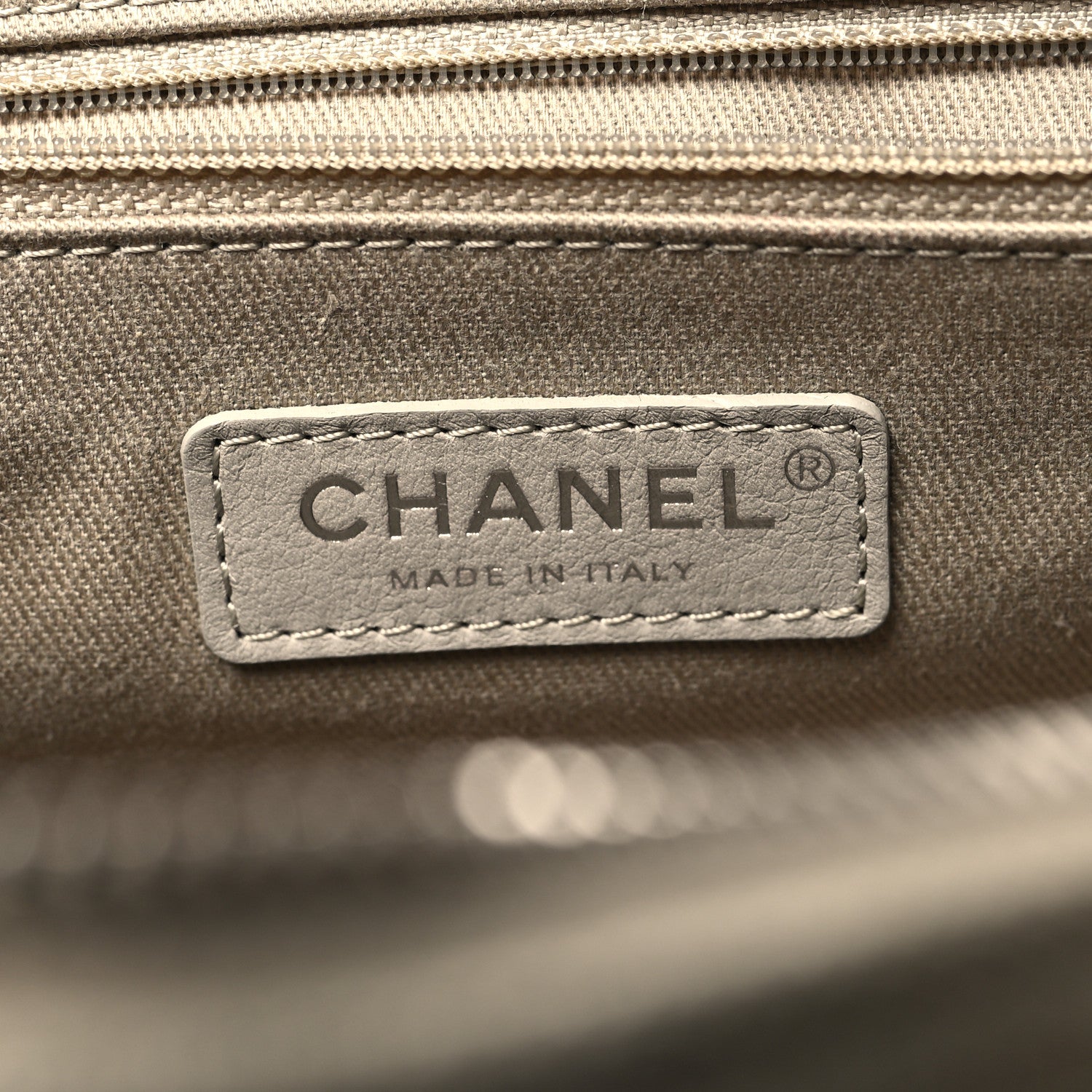 Chanel Canvas Deauville Small Bowling Bag Grey 6 of 10