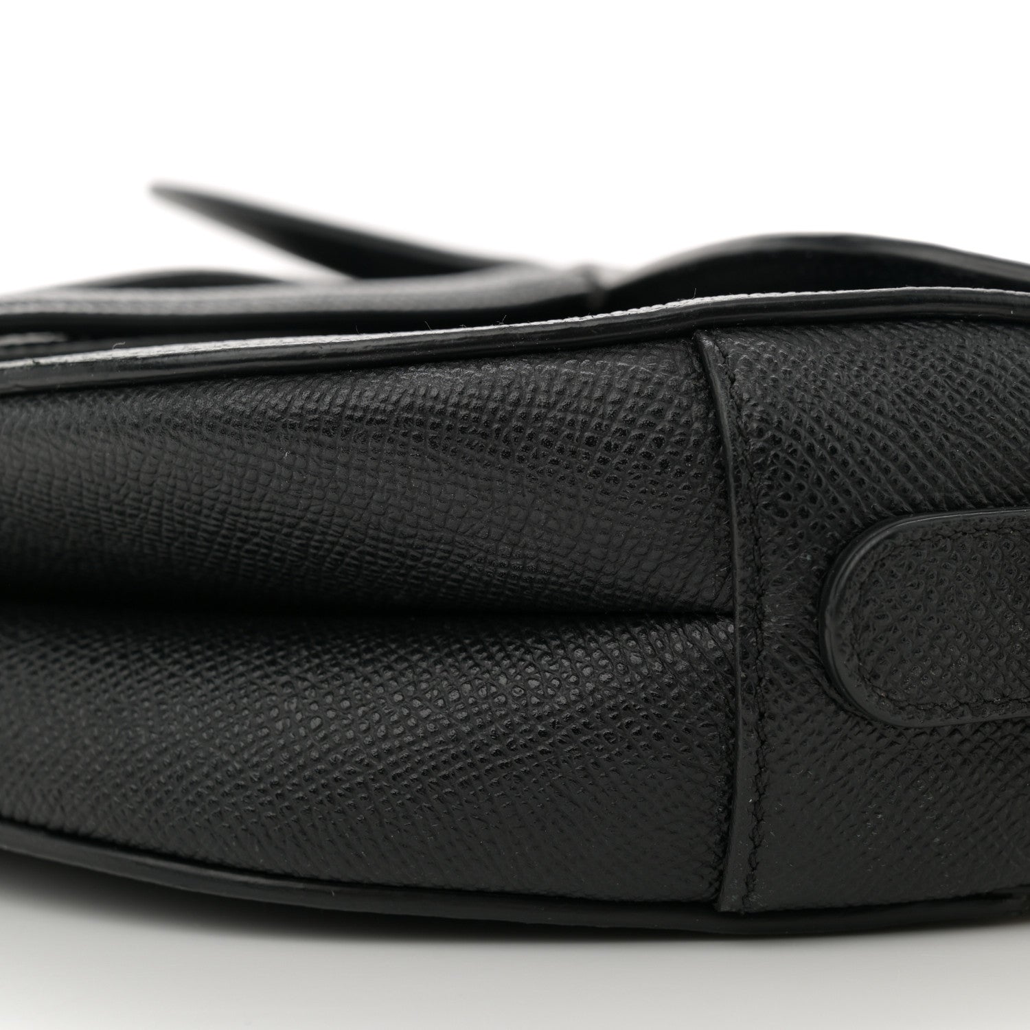 Christian Dior Grained Calfskin Saddle Bag Black 10 of 15
