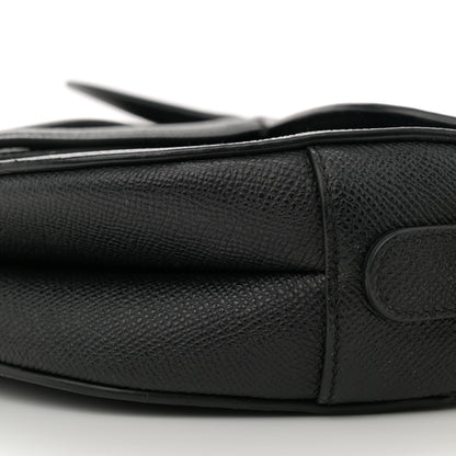 Christian Dior Grained Calfskin Saddle Bag Black 10 of 15