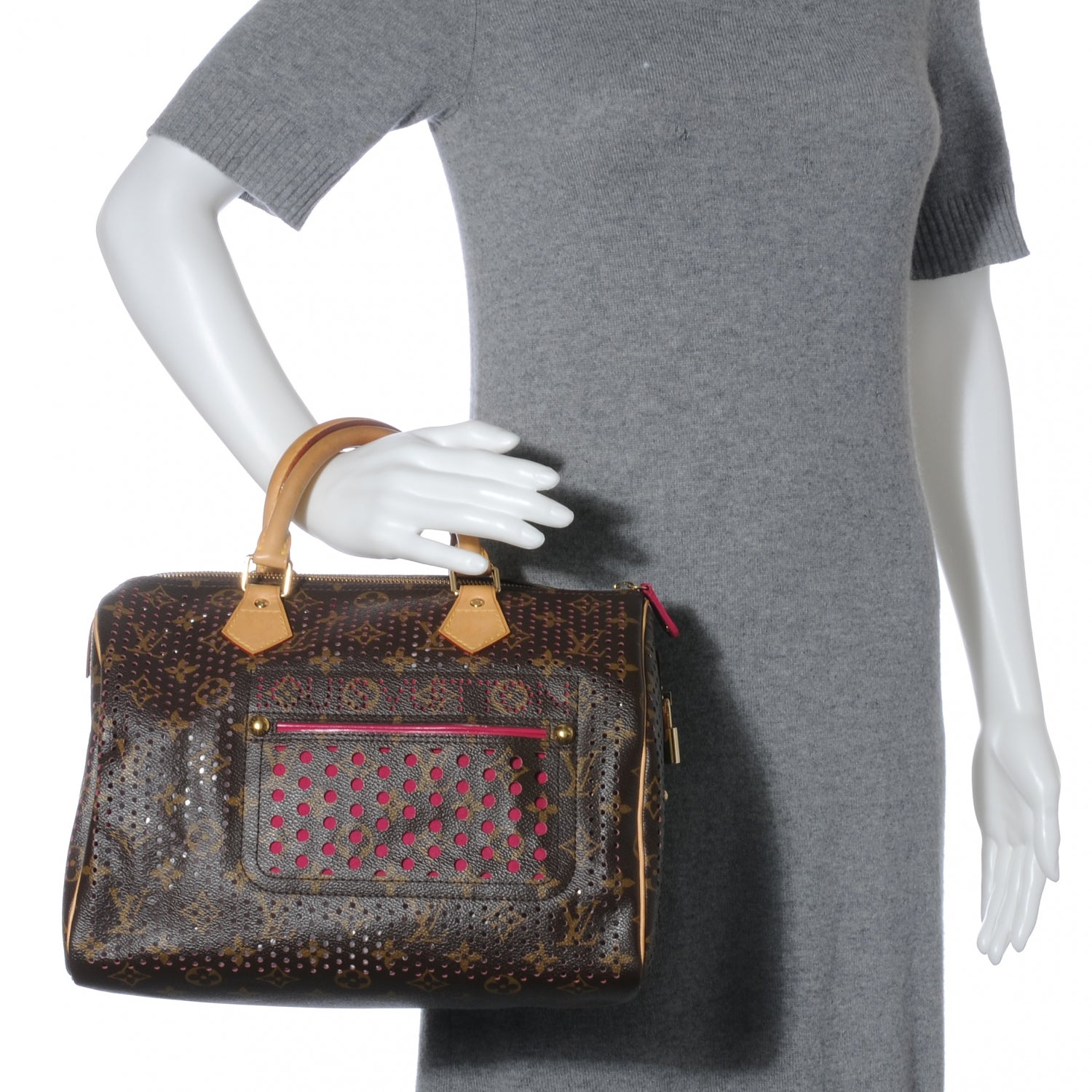 Louis Vuitton Monogram Perforated Speedy 30 Fuchsia 2 of 7