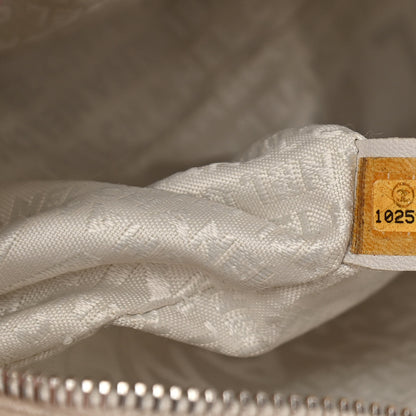 Chanel Lambskin Quilted Bowler Flap Shoulder Bag White 7 of 19