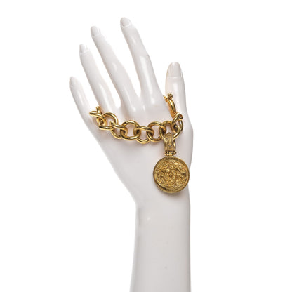Chanel CC Medallion Chain Bracelet Gold 2 of 5