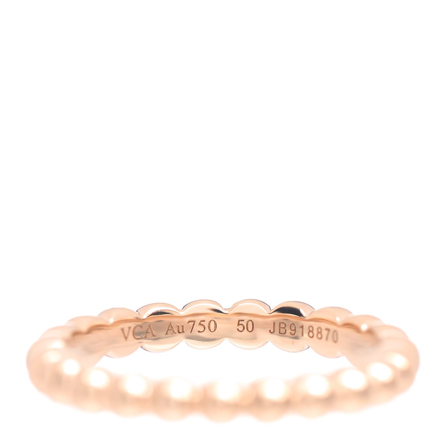 18K Yellow Gold Medium Perlee Ring 50 5.25