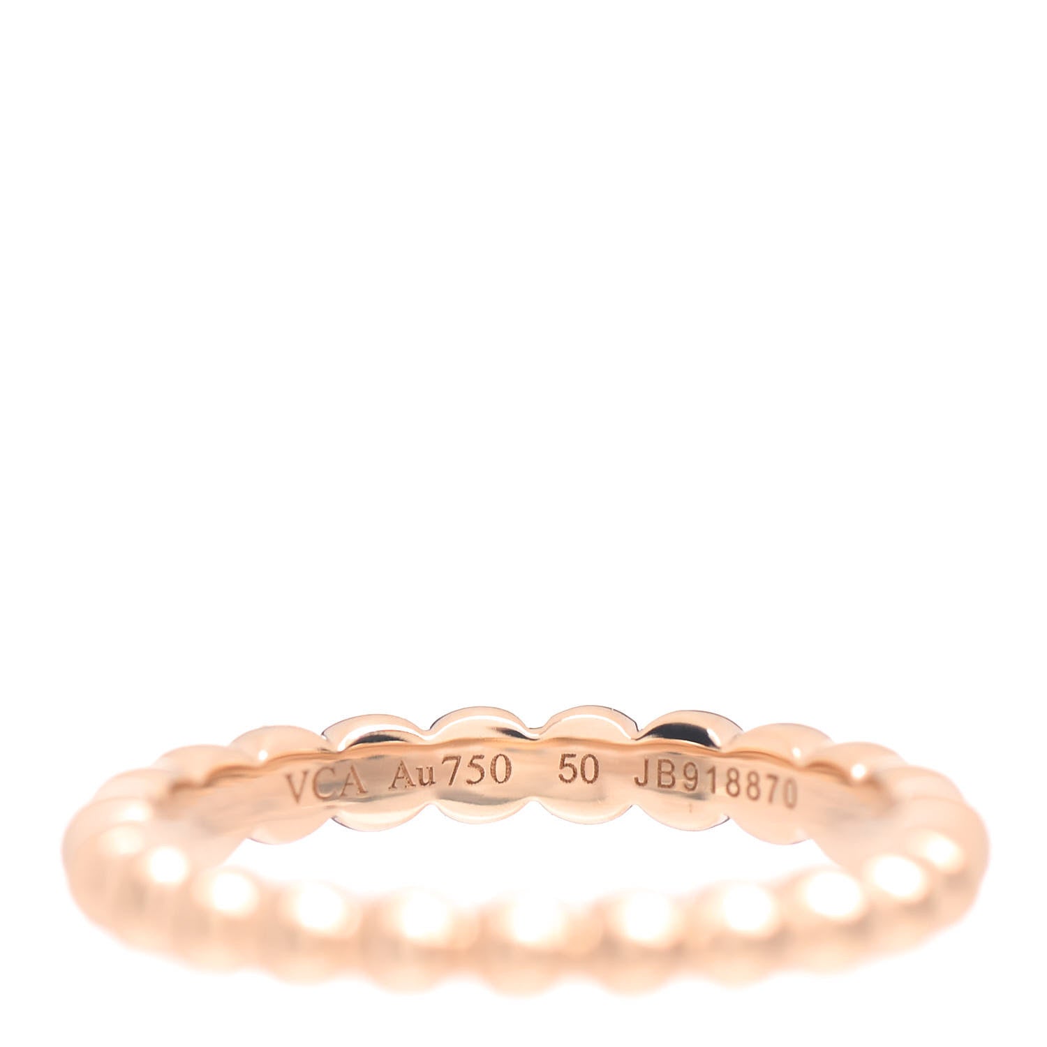 Van Cleef & Arpels 18K Yellow Gold Medium Perlee Ring 50 5.25 4 of 5