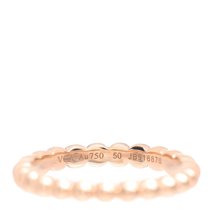 Van Cleef & Arpels 18K Yellow Gold Medium Perlee Ring 50 5.25 4 of 5