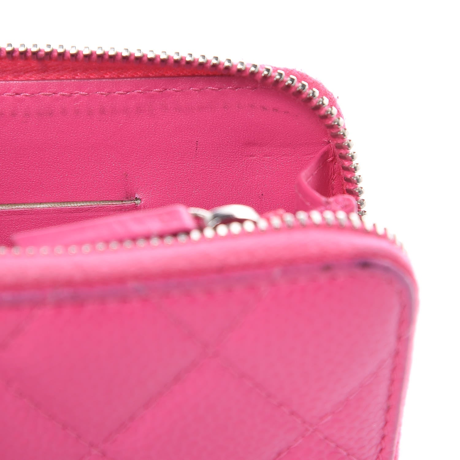 Chanel Caviar Quilted Medium Zip Around Wallet Pink 16 of 20