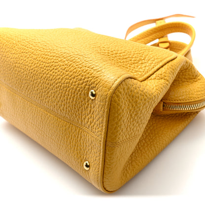 Fendi Pebbled Calfskin Small Chameleon Tote Sunflower Satin 9 of 9