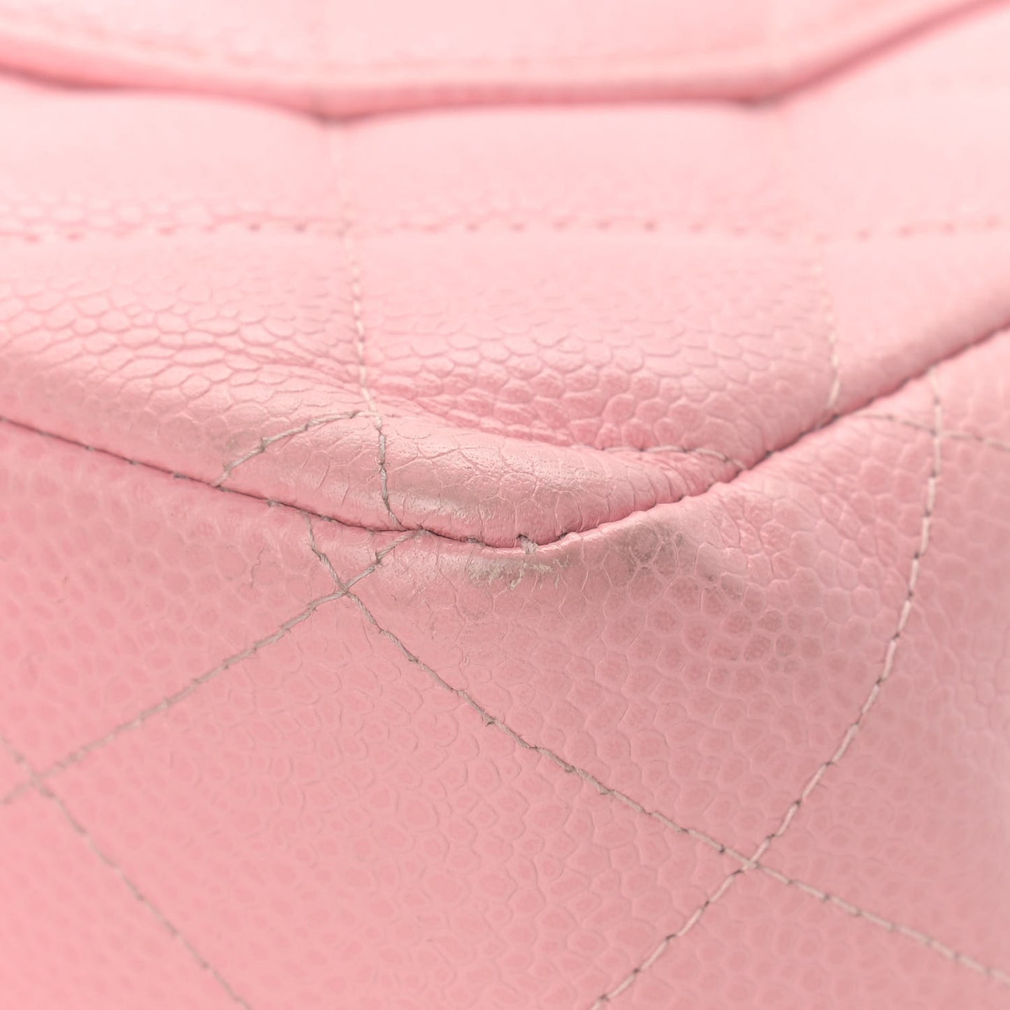 Caviar Quilted Jumbo Single Flap Pink