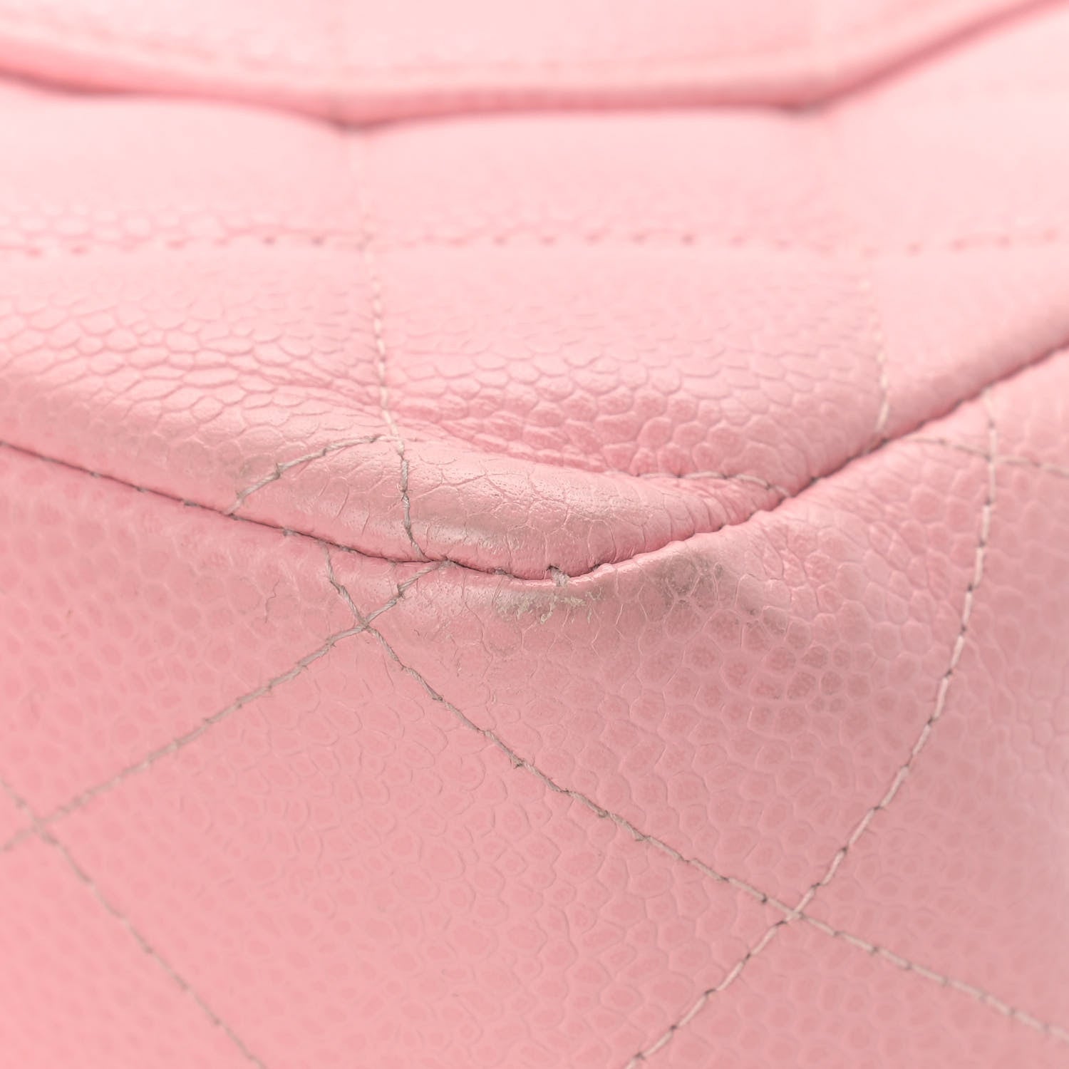 Chanel Caviar Quilted Jumbo Single Flap Pink 11 of 17