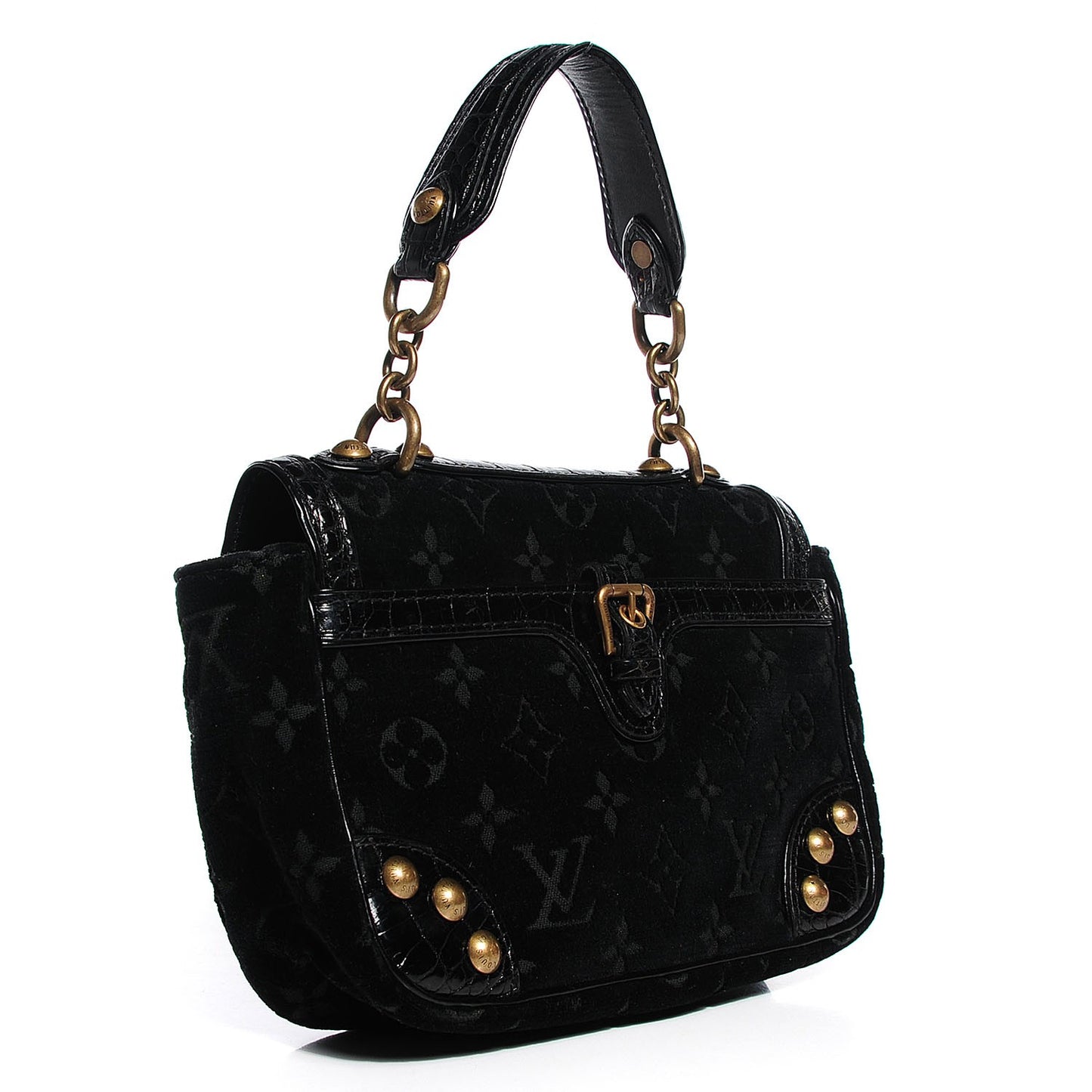 Monogram Velours Alligator Irvine Black