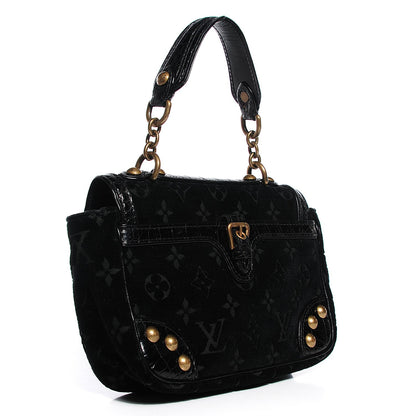 Louis Vuitton Monogram Velours Alligator Irvine Black 3 of 7