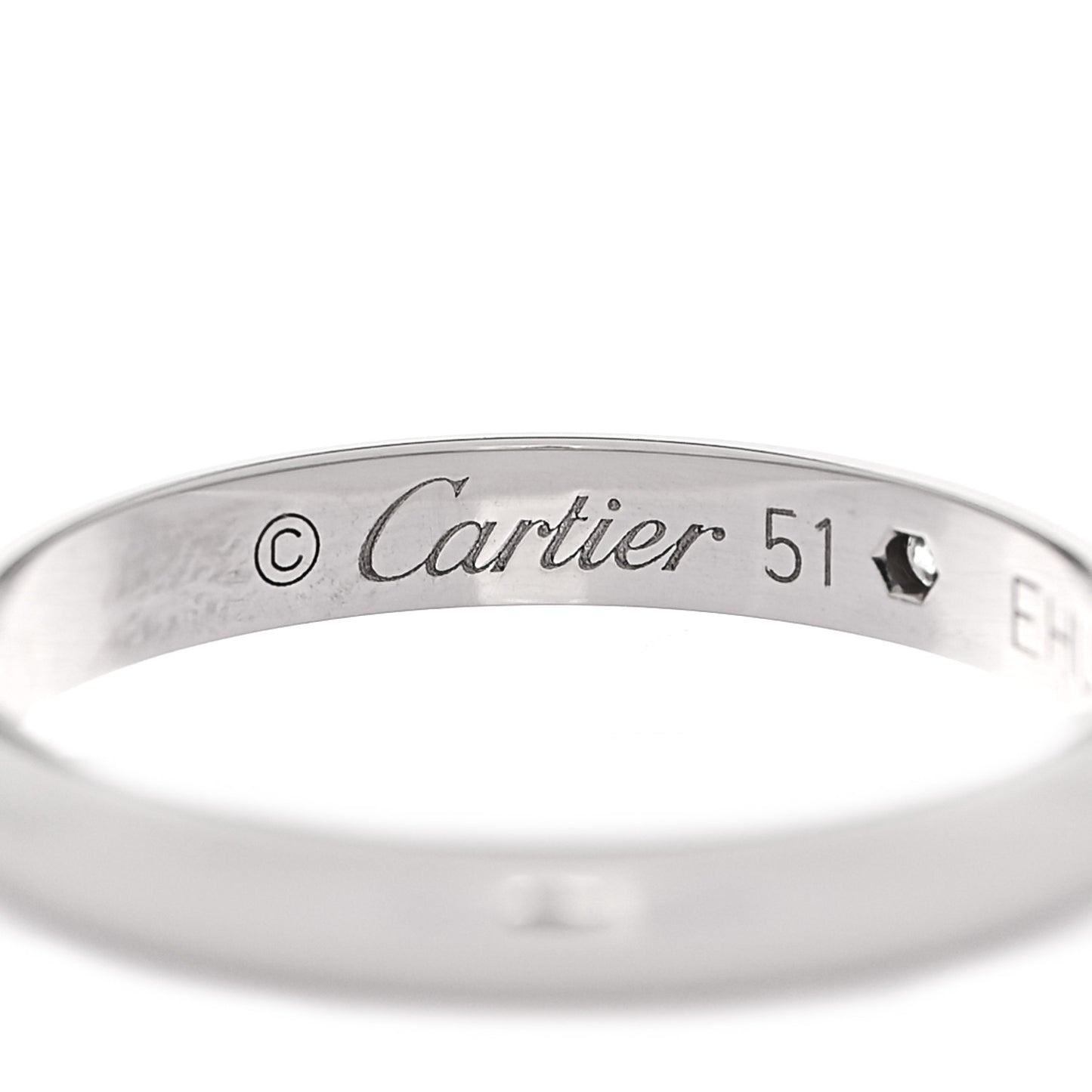 Platinum Diamond 2.6mm 1895 Wedding Band Ring 51 5.75