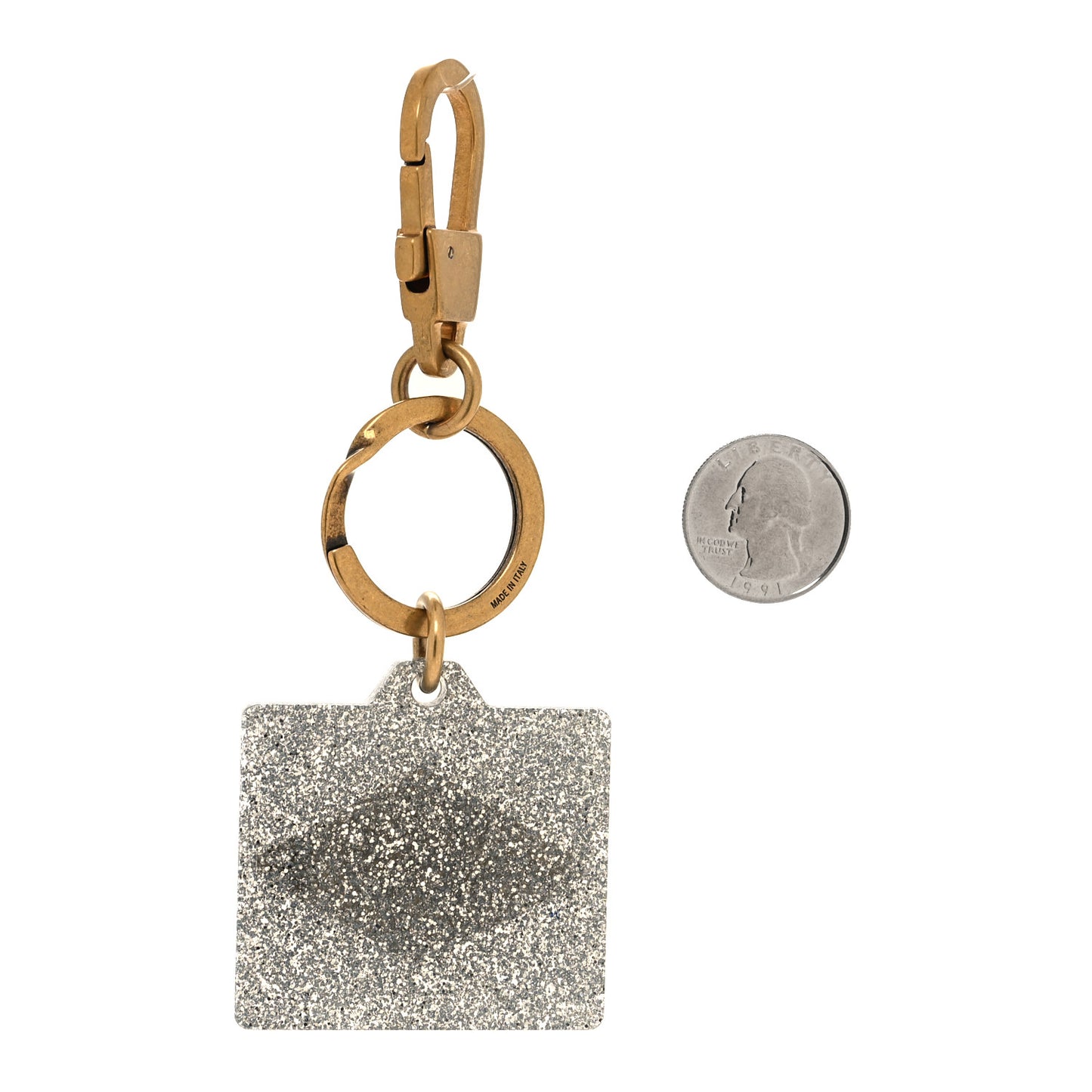 Metal Glitter Plexiglass Game Patch Logo Key Charm Silver Aged Gold