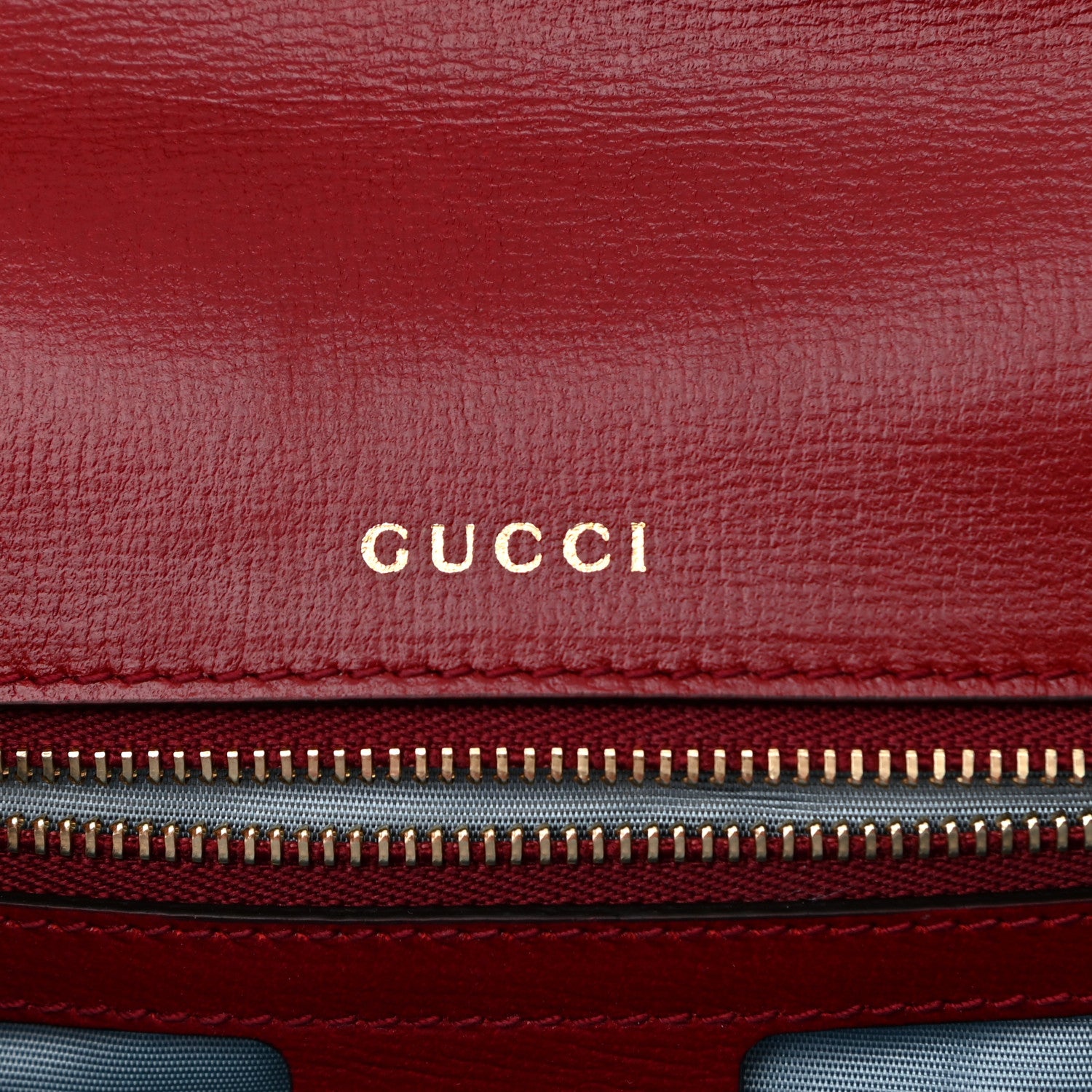 Gucci Textured Calfskin Small Torchon GG Ring Shoulder Bag New Cherry Red 6 of 12