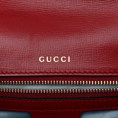 Gucci Textured Calfskin Small Torchon GG Ring Shoulder Bag New Cherry Red 6 of 12