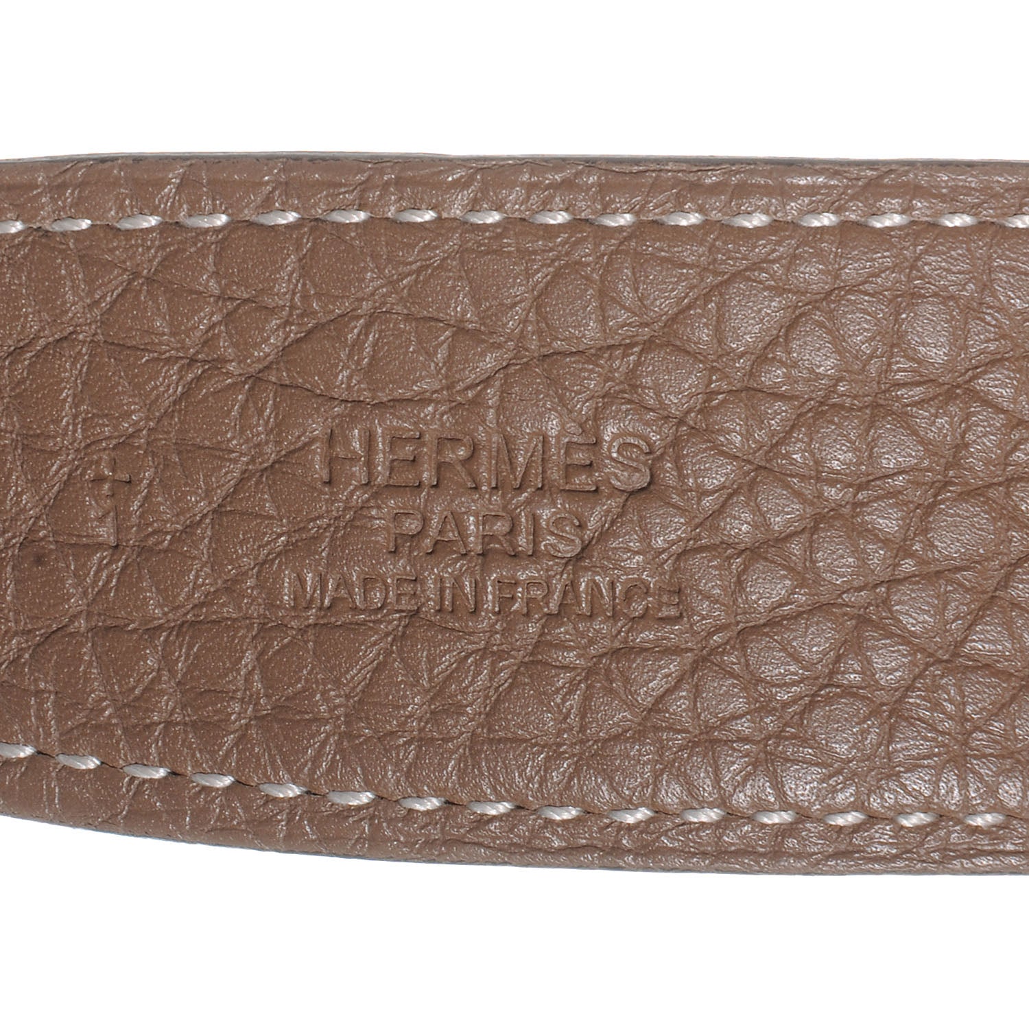 Hermes Taurillon Clemence Box Reversible Constance 32mm Belt Strap 90 Etoupe Noir 3 of 5